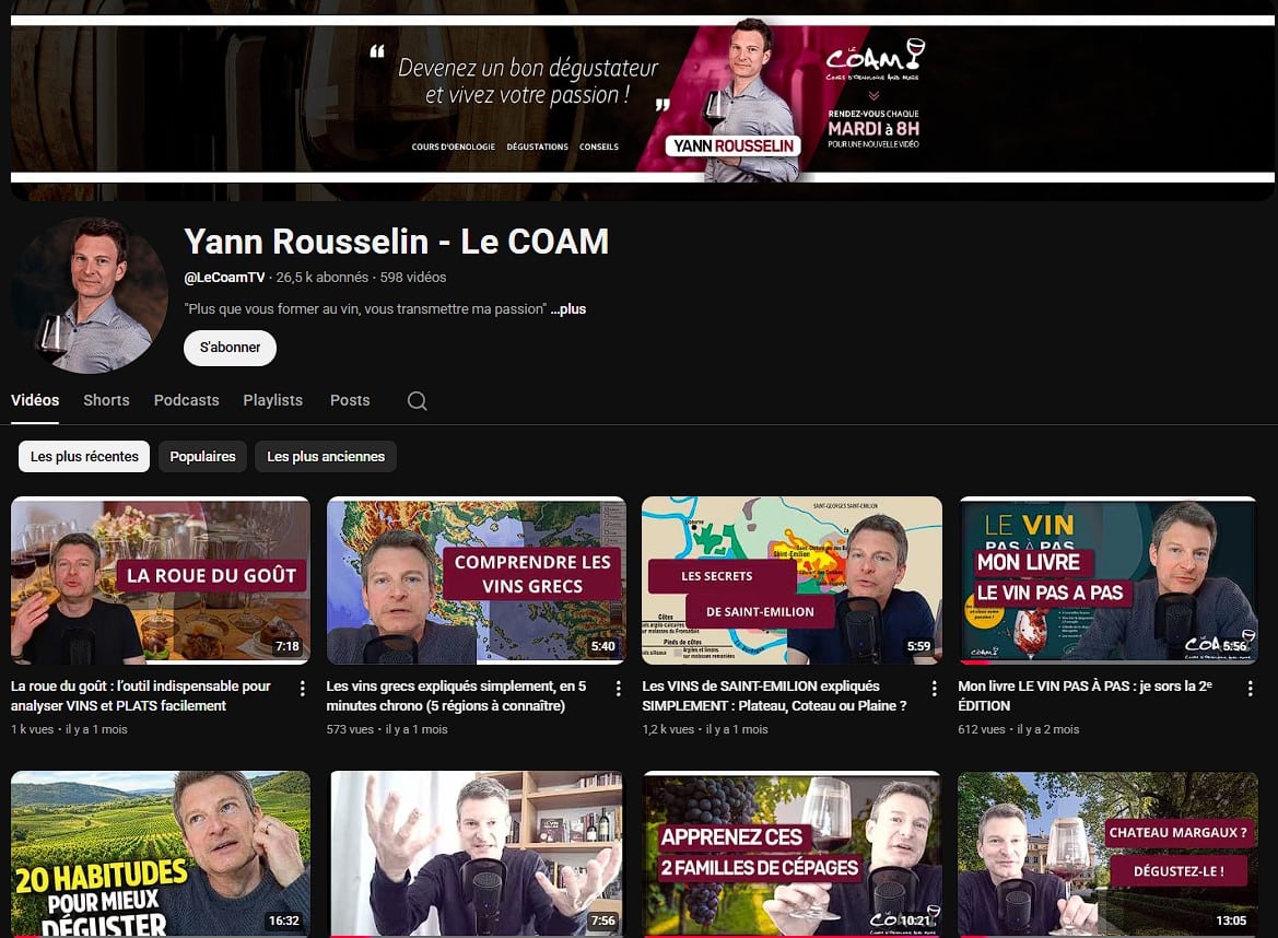 Chaîne YouTube : pourquoi la chaîne de Yann Rousselin est devenue une référence pour apprendre le vin